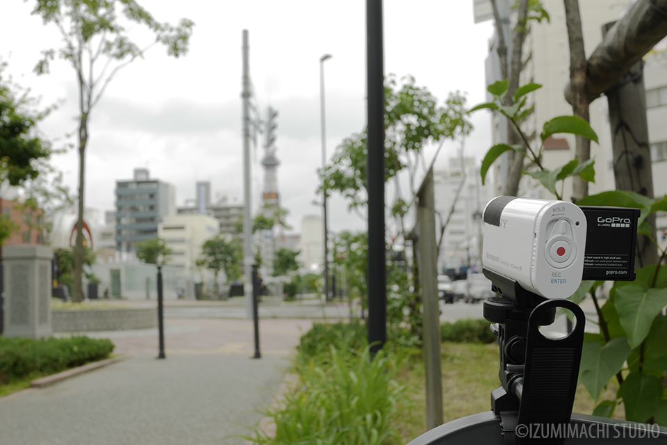 AS200VとGoProを並べて設置